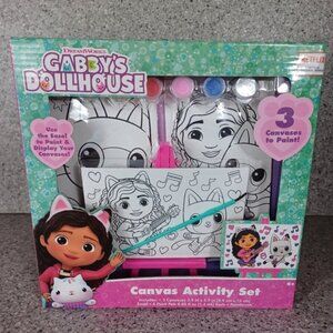 Paint Canvas Easel Paintbrush Set Gabby's Dollhouse Kids Fun Art Crafting Toy
